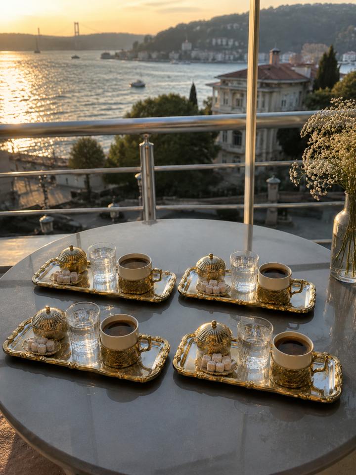 Paslanmaz çelik dikdörtgen gold çerçeveli sunum söz nişan kahve sunum tepsisi  13*33 3 lü